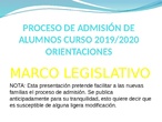 PROCESO DE ADMISIÓN 2019-2020