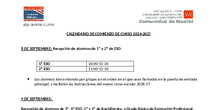 Calendario de inicio de curso