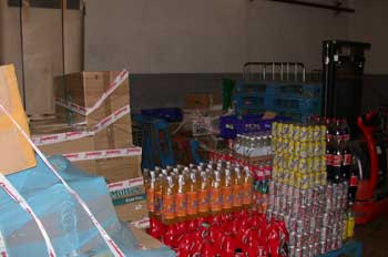 Mercancías en un almacén