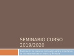Seminario Matemáticas CEIP Martínez Montañés Curso 2019/2020