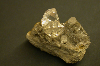 Cuarzo, var. cristal de roca, Diamante de Herkimer (EE.UU.)
