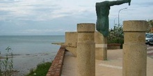 Estatua dedicada a los Juegos Olímpicos en l´Escala, Gerona