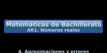 AR1. 4 Aproximaciones y errores