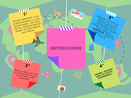 Instrucciones espacio de Actividades con distintos ritmos de aprendizaje