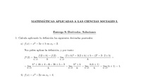 Ejercicios resueltos de derivadas matemáticas I aplicadas a las ccss