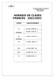 Horario francés 2021-2022