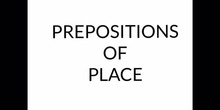 INFANTIL - 4 AÑOS - PREPOSITIONS OF PLACE - INGLÉS - FORMACIÓN 