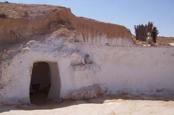 Acceso a cueva, Matmata, Túnez