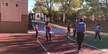actividad de Hockey y de Coevaluación con alumnos de 2º ESO. 
