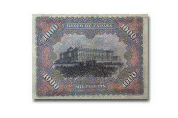 Pesetas, reverso