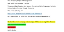 IN54 Final Project Teaching English in Kindergarten
