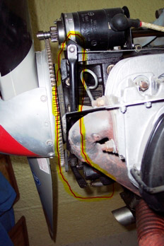 Freno de hélice manual al volante