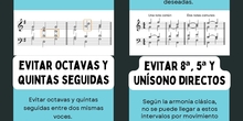 Infografía sobre las normas básicas de la armonía musical 