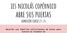 PRESENTACIÓN PUERTAS ABIERTAS 23 IES NICOLÁS COPÉRNICO