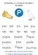 Hoja lectura letra P