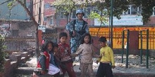 Niños jugando en Katmandú, Nepal