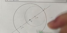 Circunferencias tangentes interiores conociendo un punto de tangencia.