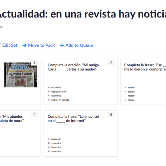 Plickers UPD Actualidad: en una revista hay noticias.