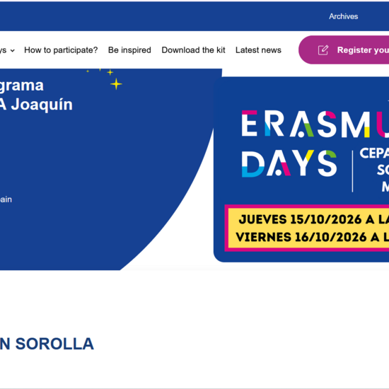 Evento registrado en Erasmus Days