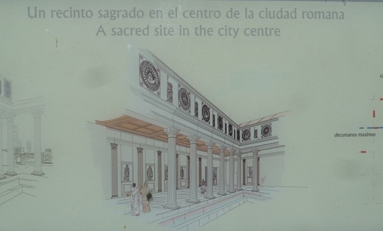 Templo romano, Mérida (esquema)