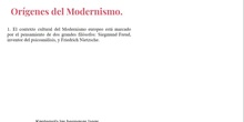 Introducción al Modernismo