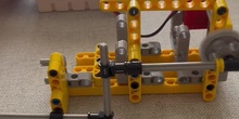 Programa con MakeCode microbit una estructura para transformar movimiento circular a un movimientolineal 