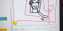 Programa con Scratch, un juego de lanzar proyectiles contra un objeto usando un botón