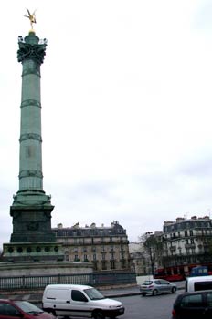 Columna de Julliet en la Plaza de la Bastilla, París, Francia