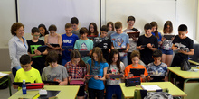 Tablets a la Mochila, 1º ESO C con su tutora