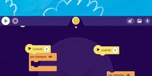 Programa con OctoStudio para hacer circunferencias con tus personajes