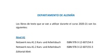 Libros de alemán curso 2020