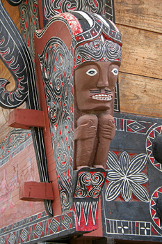 Detalle de una casa, Batak, Sumatra, Indonesia