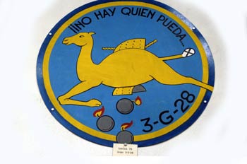 Distintivo del avión Savoia 79 Grupo 3-G-28,Museo del Aire de Ma