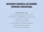 Reunión general de padres (Primer trimestre)