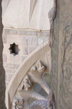 Detalle de la fachada de la Sagrada Familia, Barcelona