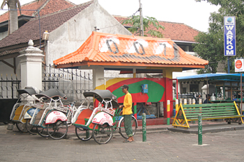 Transporte callejero, Jogyakarta, Indonesia
