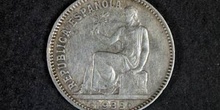 Reverso una peseta de la Segunda República Española, 1934