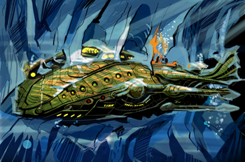 Veinte mil leguas de viaje submarino: El Nautilus aprisionado po