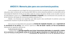 Anexo II memoria Plan para una convivencia positiva 22-23