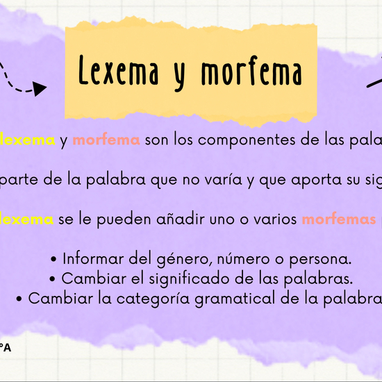 Lexema y morfema