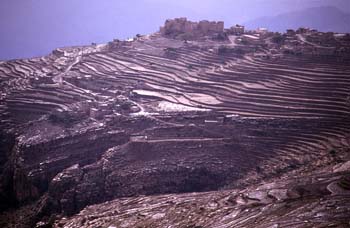 Laderas aterrazadas en las proximidades de Kohlan, Yemen