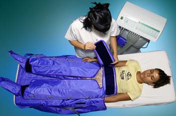Presoterapia: colocación de complemento en extremidades inferior