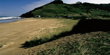 Dunas en la playa de Vega, Ribadesella, Principado de Asturias