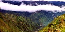 Vista del valle de Baliem desde una de las cimas, Irian Jaya, In