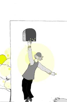 Cap. XLIII. Don Quijote colgado de una mano