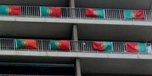 Balcones adornados para la Eurocopa de 2004, Portugal