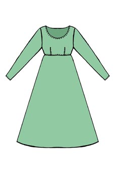 Vestido de corte imperio