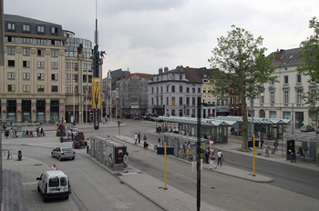 Het Zuid (zona del sur), Wilsonplein, Gante, Bélgica