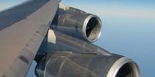 Motores de un Boeing 747 de Quantas, Australia