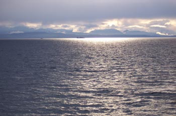 Puesta de sol, Estrecho de Georgia, Victoria